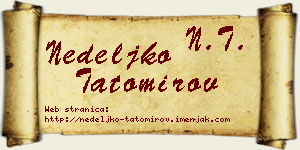 Nedeljko Tatomirov vizit kartica